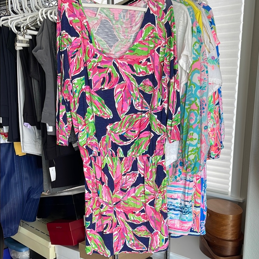 Lilly Pulitzer Colorful Leaf Print Dress